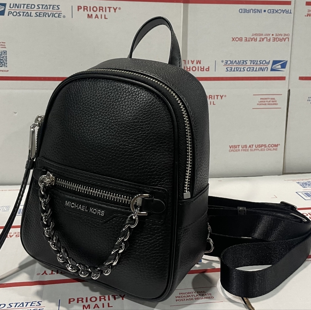 $258 Michael Kors Elliot XS Leather Convertible Messenger Backpack ( NWT ) - Picture 2 of 15